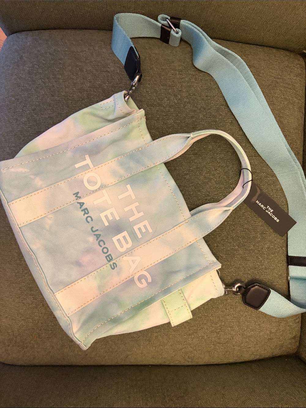 Marc Jacobs Pastel Tie-Dye Canvas Tote in Mint, Pink & Lavender
